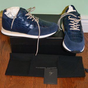 Giuseppe Zanotti Braky Croc Embossed Sneakers